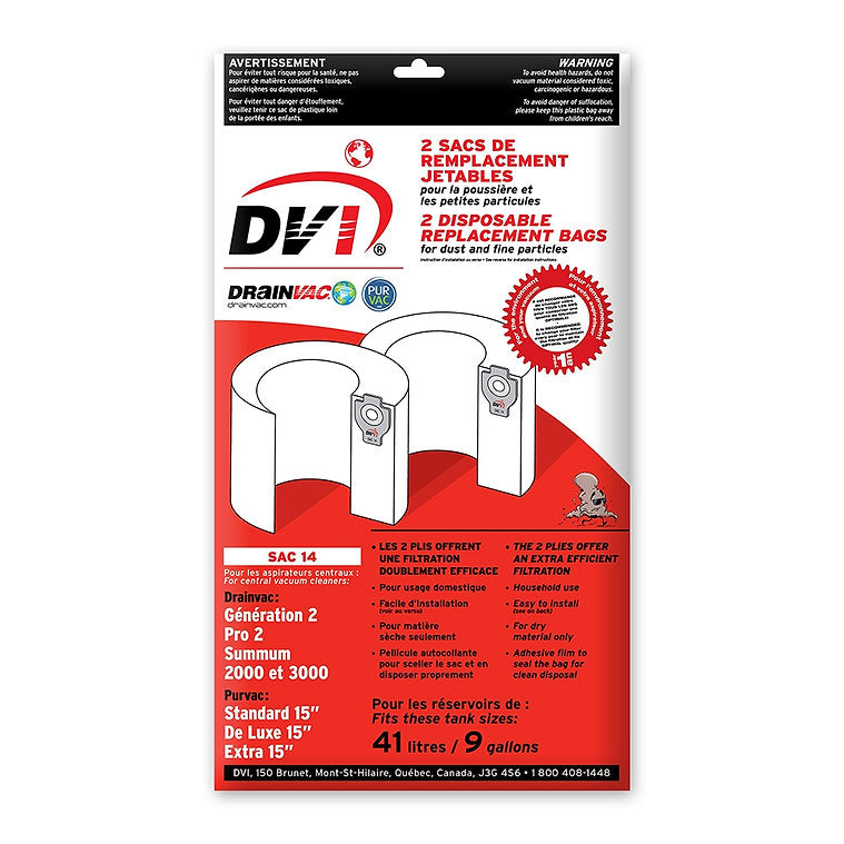 DRAINVAC 2000/3000 41L BAGS (PQ2)