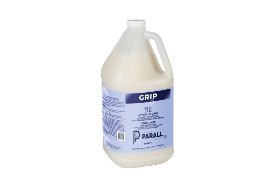 Gentle abrasive cream grip cleaner