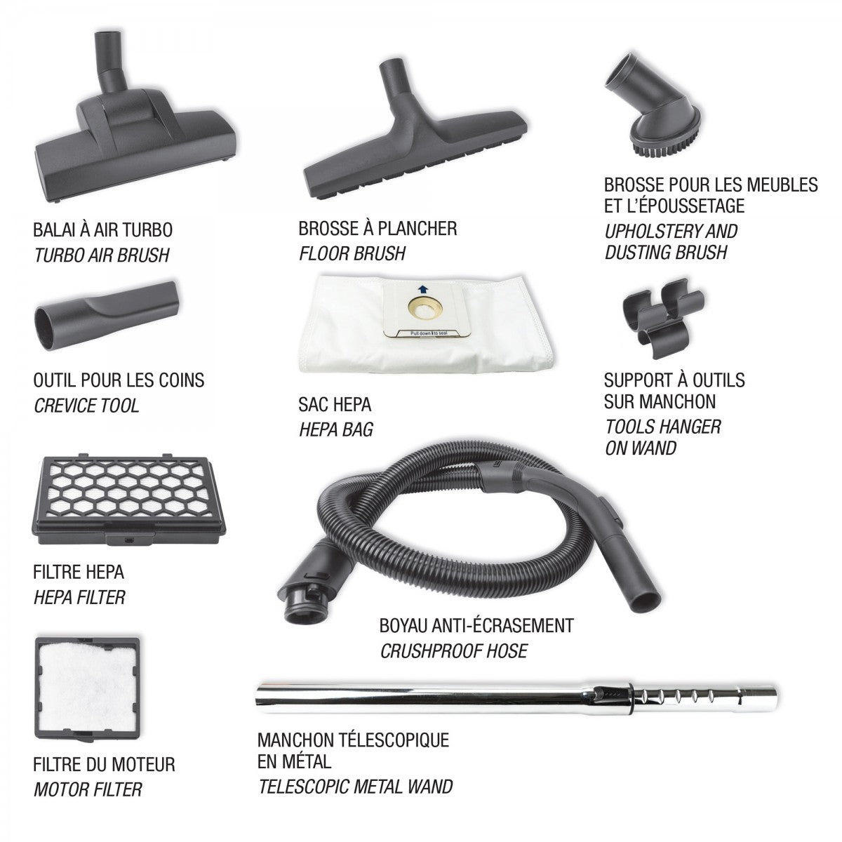 Johnny Vac Silenzio HEPA 1400W Vacuum Cleaner