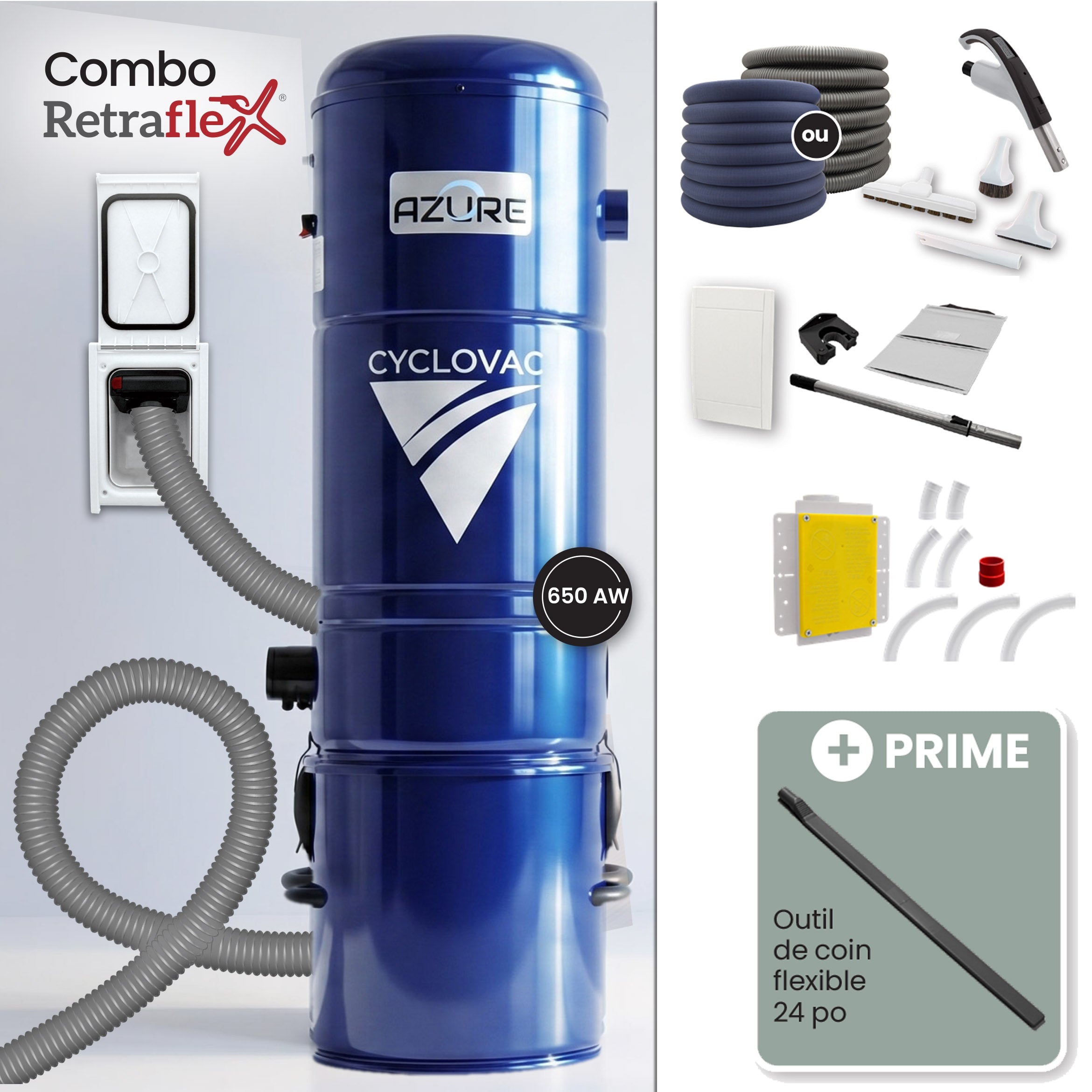 CycloVac Édition Azure 2026 Aspirateur Central