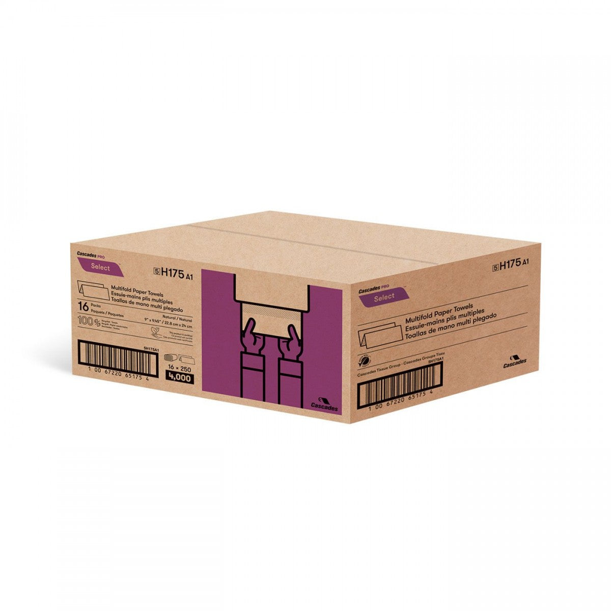 Brown hand paper multi-fold 16x250