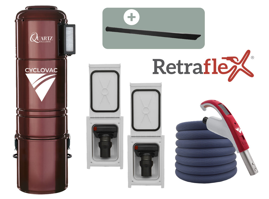 CycloVac Quartz exclusive hybride Aspirateur Central