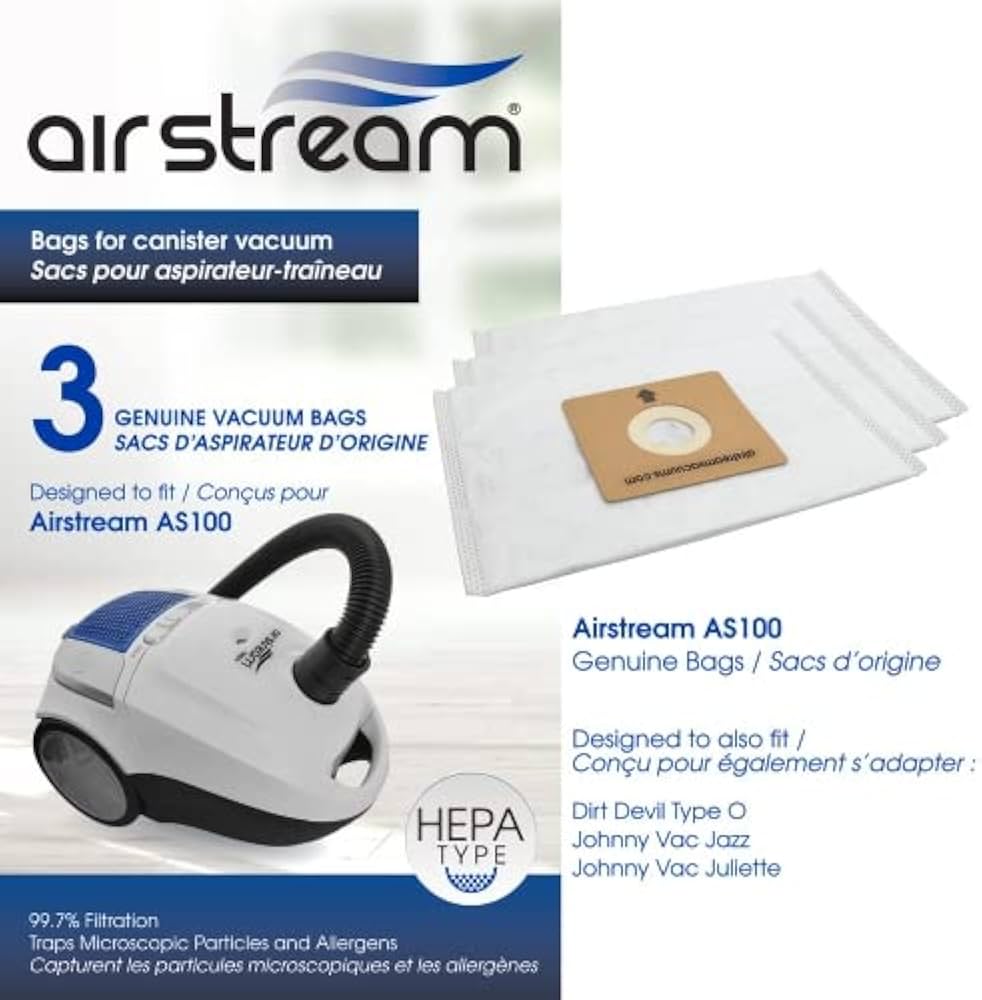 AIRSTREAM AS100 HEPA PK3 BAGS