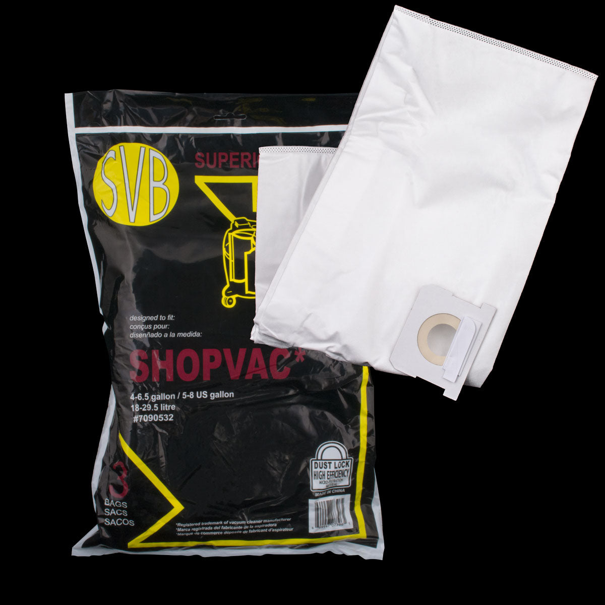 ShopVac 5-8 Gal PK3 HEPA Bags