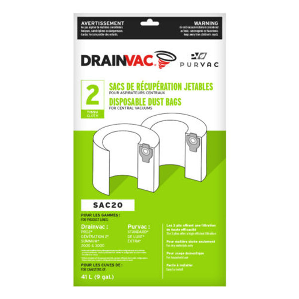 SACS DRAINVAC 2000/3000 41L (PQ2)