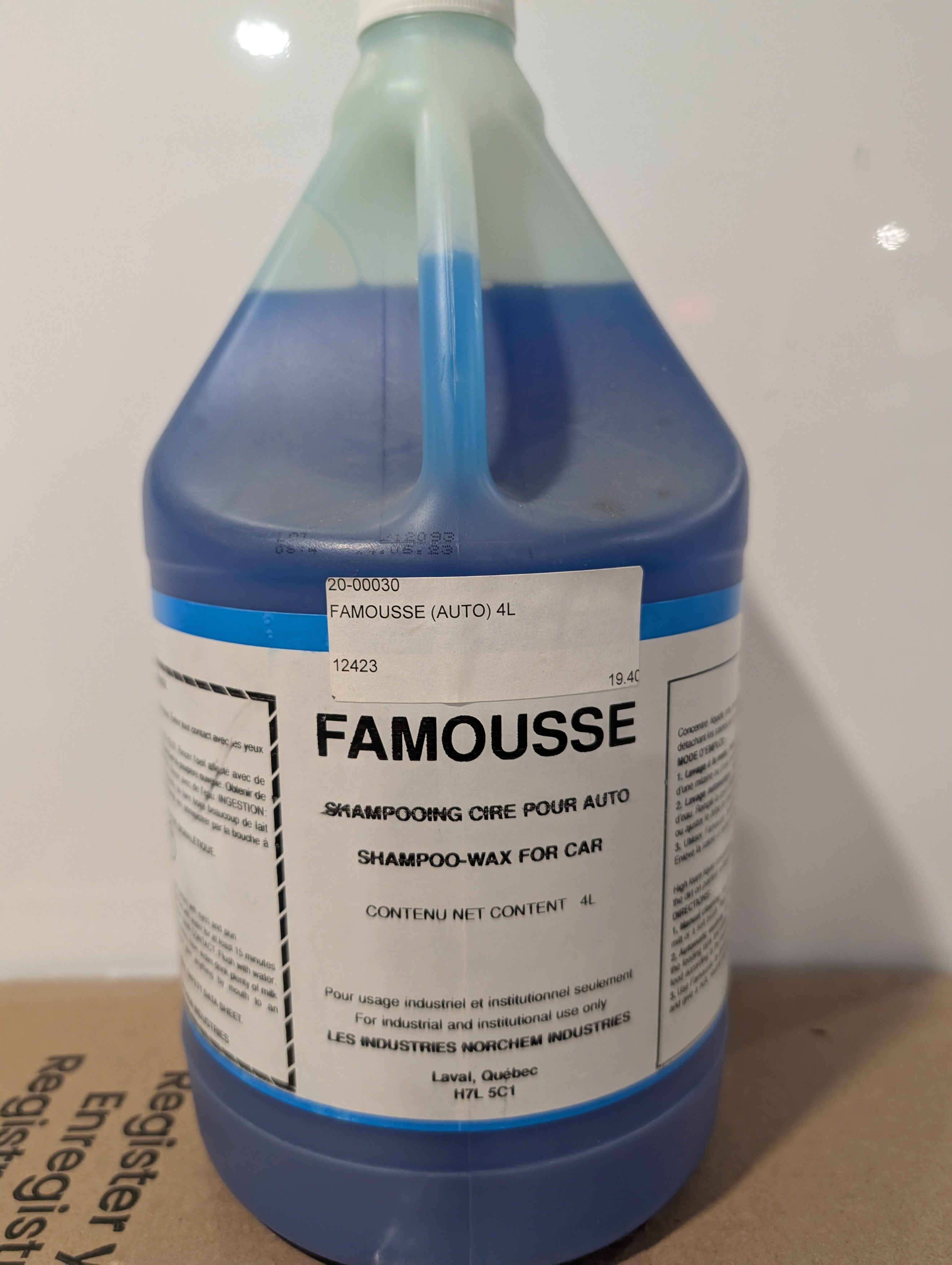 famousse savon pour automobile 4 Litres