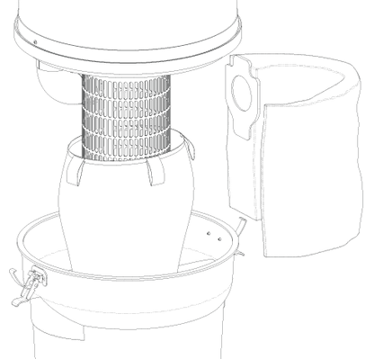 Drainvac Filtre Cage Métal 9 Gallons