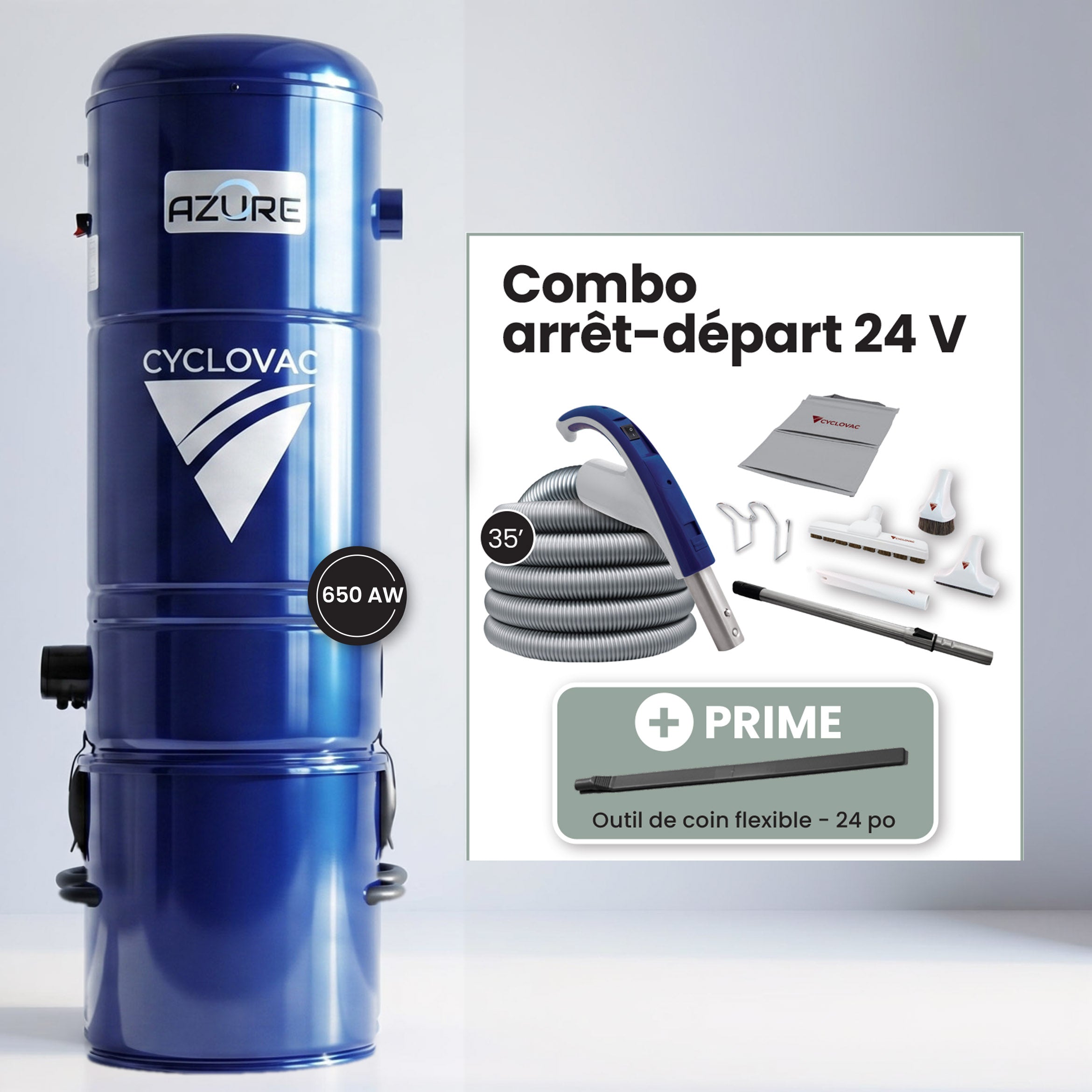 CycloVac Édition Azure 2026 Aspirateur Central
