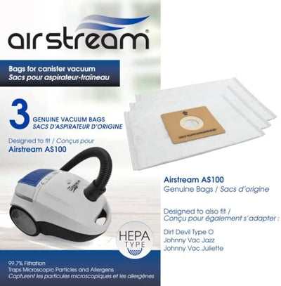 AIRSTREAM AS100 HEPA PK3 BAGS
