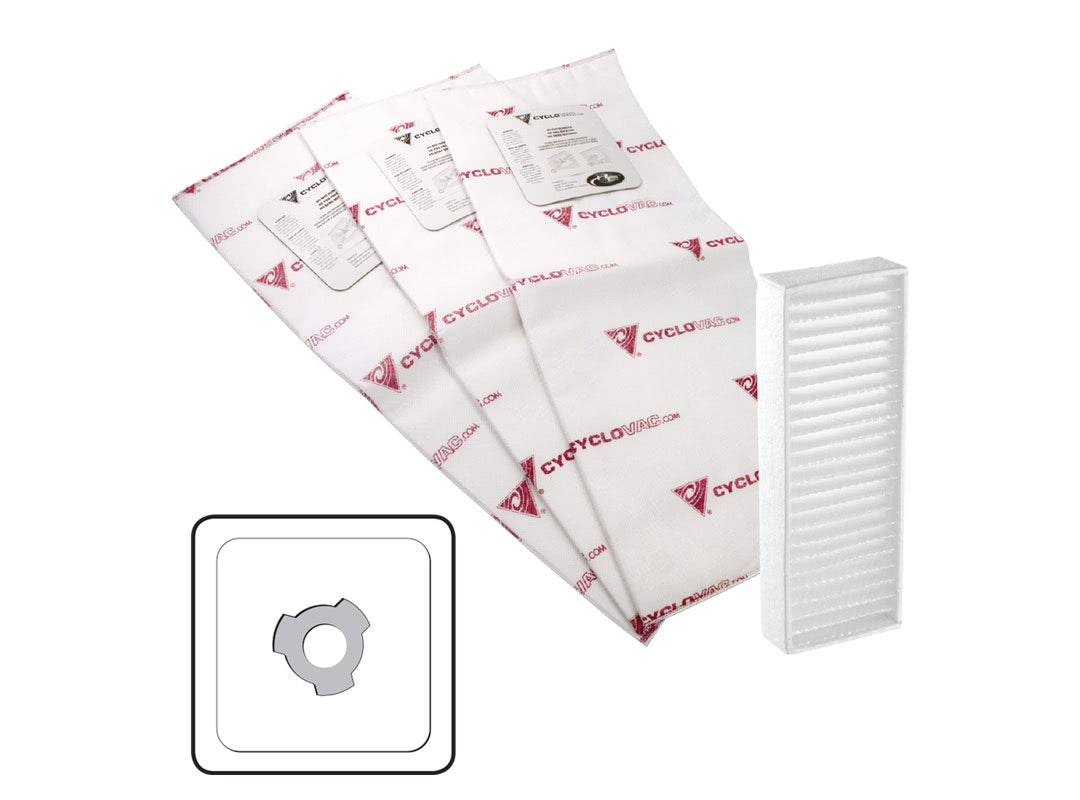 TDSAC83C Heavy Duty Electrostatic Bags (3 Pack) &amp; 1 Carbon Dust Filter